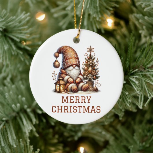 Lieve Kabouter Kerstmis Keramisch Ornament (Boom)