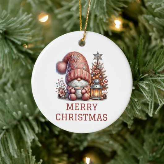 Lieve Kabouter Kerstmis Keramisch Ornament (Boom)