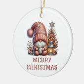 Lieve Kabouter Kerstmis Keramisch Ornament (Links)