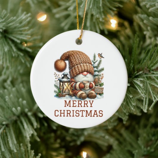 Lieve Kabouter Kerstmis Keramisch Ornament (Boom)