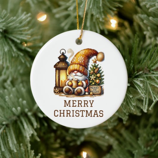 Lieve Kabouter Kerstmis Keramisch Ornament (Boom)