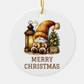 Lieve Kabouter Kerstmis Keramisch Ornament (Voorkant)