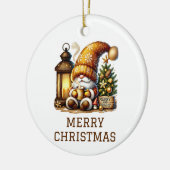 Lieve Kabouter Kerstmis Keramisch Ornament (Links)