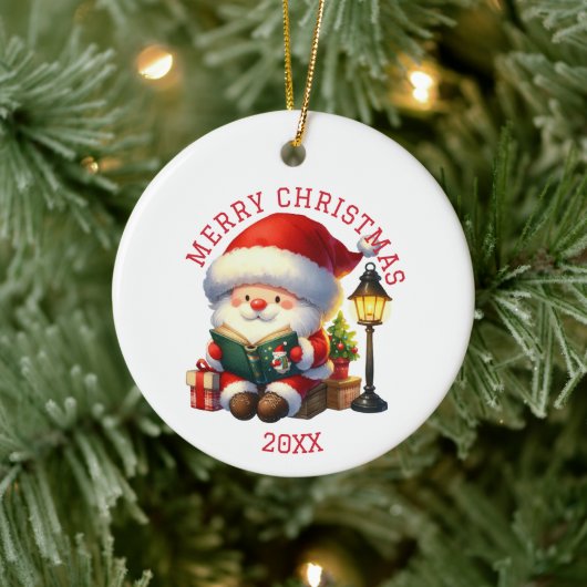 Lieve Kabouter Kerstmis Keramisch Ornament (Boom)