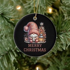 Lieve Kabouter Kerstmis Keramisch Ornament