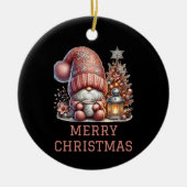 Lieve Kabouter Kerstmis Keramisch Ornament (Voorkant)