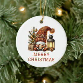 Lieve Kabouter Kerstmis Keramisch Ornament