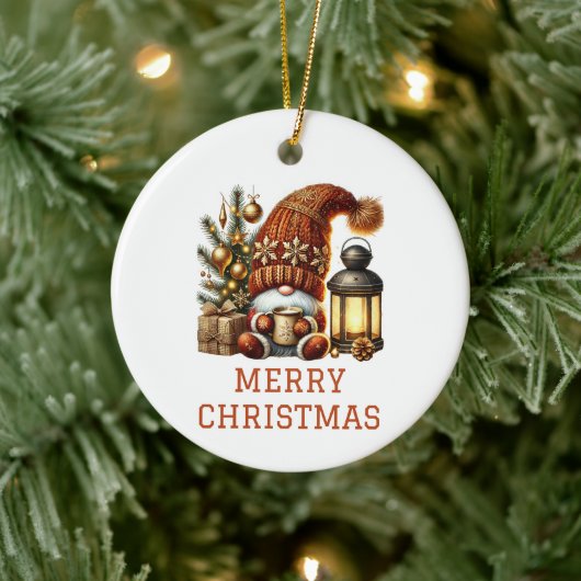 Lieve Kabouter Kerstmis Keramisch Ornament (Boom)