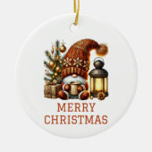Lieve Kabouter Kerstmis Keramisch Ornament (Voorkant)