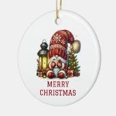 Lieve Kabouter Kerstmis Keramisch Ornament (Links)