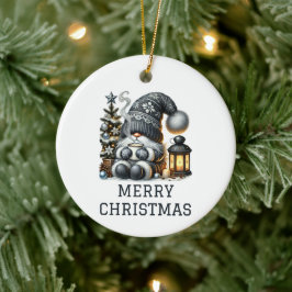 Lieve Kabouter Kerstmis Keramisch Ornament