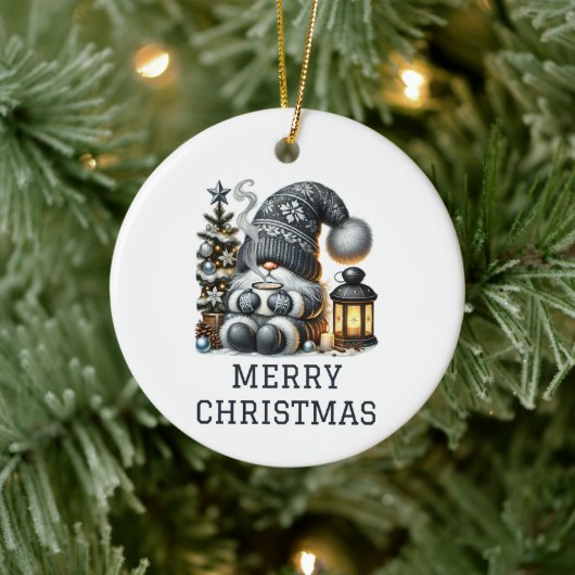 Lieve Kabouter Kerstmis Keramisch Ornament (Boom)