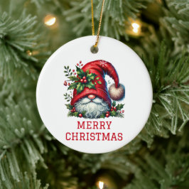 Lieve Kabouter Kerstmis Keramisch Ornament