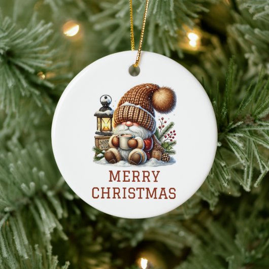 Lieve Kabouter Kerstmis Keramisch Ornament (Boom)