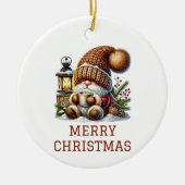 Lieve Kabouter Kerstmis Keramisch Ornament (Voorkant)