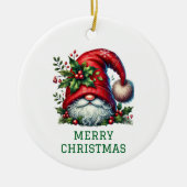 Lieve Kabouter Kerstmis Keramisch Ornament (Voorkant)