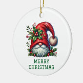 Lieve Kabouter Kerstmis Keramisch Ornament (Links)