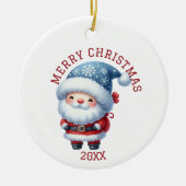 Lieve Kabouter Kerstmis Keramisch Ornament (Voorkant)