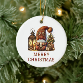 Lieve Kabouter Kerstmis Keramisch Ornament