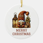Lieve Kabouter Kerstmis Keramisch Ornament (Voorkant)