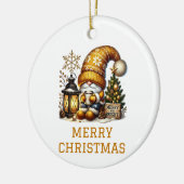 Lieve Kabouter Kerstmis Keramisch Ornament (Links)