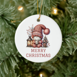 Lieve Kabouter Kerstmis Keramisch Ornament