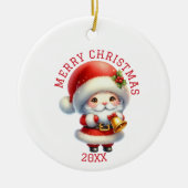 Lieve Kabouter Kerstmis Keramisch Ornament (Voorkant)