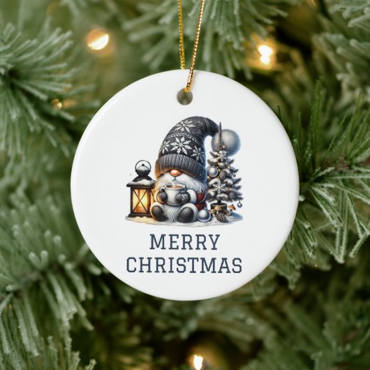 Lieve Kabouter Kerstmis Keramisch Ornament (Boom)