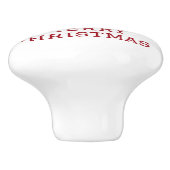 Lieve Kabouter Kerstmis Keramische Knop (Zijkant)