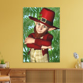 Lieve Kabouter Klaver Ierse Folklore Kunst Canvas Afdruk (Insitu (Woonkamer))