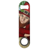 Lieve Kabouter Klaver Ierse Folklore Kunst Speed Flessenopener (Achterkant)