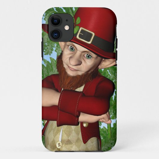 Lieve Kabouter Klavertje Vier Ierse Folklore Kunst Case-Mate iPhone Case (Achterkant)
