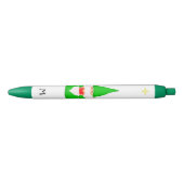 Lieve Kabouter met een Cadeau & Monogram Zwarte Inkt Pen (Voorkant)