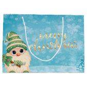 Lieve Kabouter Met Kerstboom Vakantie Groot Cadeauzakje (Achterkant)