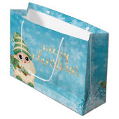 Lieve Kabouter Met Kerstboom Vakantie Groot Cadeauzakje (Voorkant Gekanteld)