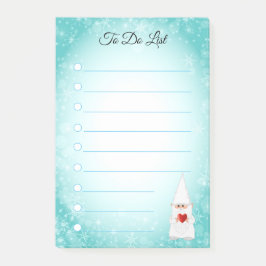 Lieve kabouter op turquoise & witte geplakte post- post-it® notes