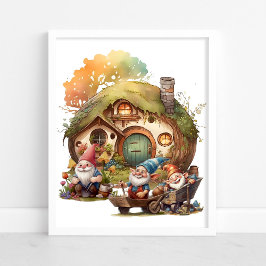 Lieve Kabouter, Paddenstoel En Gelukkig Huis Poster