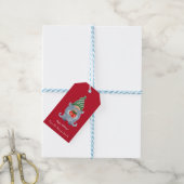 Lieve Kabouter Rood Cadeaulabel (Met Touw)