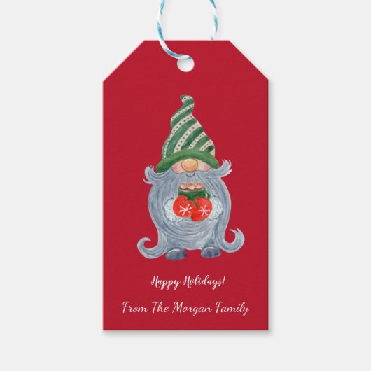Lieve Kabouter Rood Cadeaulabel (Voorkant)