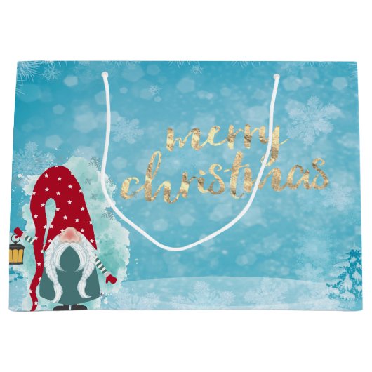 Lieve Kabouter Sneeuwvlokken Vakantie Groot Cadeauzakje (Voorkant)