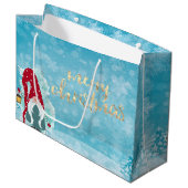 Lieve Kabouter Sneeuwvlokken Vakantie Groot Cadeauzakje (Voorkant Gekanteld)