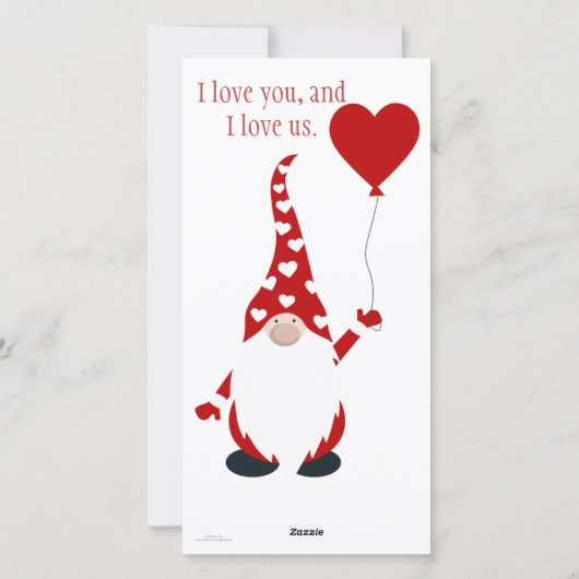 Lieve Kabouter Valentijn Feestdagenkaart (Achterkant)