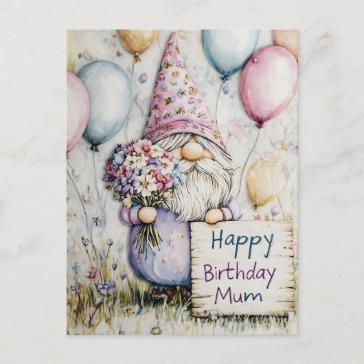 Lieve kabouter verjaardagsontwerp voor mama briefkaart (Voorkant)