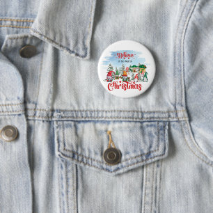 Lieve Kabouter Viert Kerstvakantie Ronde Button 5,7 Cm