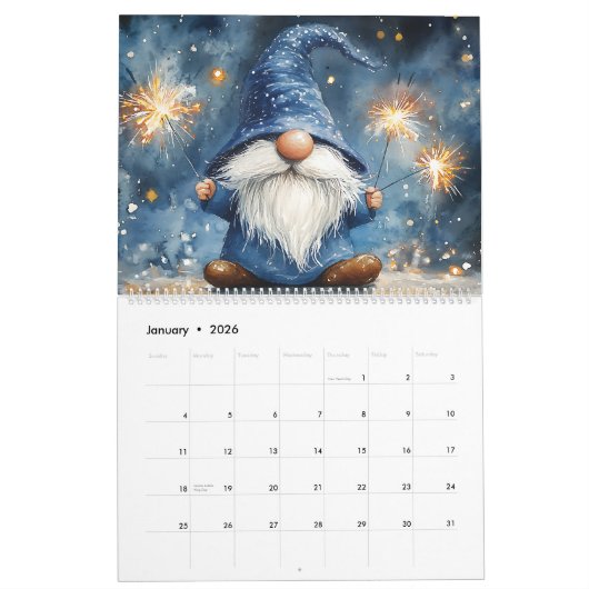 Lieve Kabouters 2026 Twee Pagina's Groot Kalender (Jan 2026)