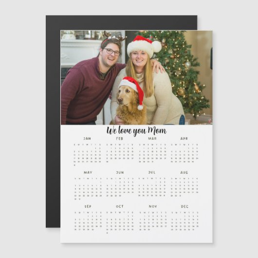 Lieve kalender aangepaste foto (Voorkant / Achterkant)