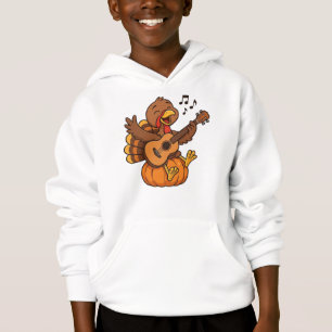 Lieve kalkoen met gitaar voor Thanksgiving