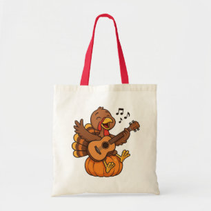 Lieve kalkoen met gitaar voor Thanksgiving Tote Bag