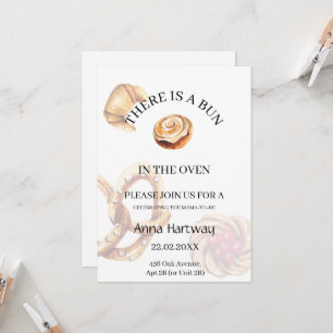lieve Kanten Rand Cinnamon Roll Baby Shower Kaart