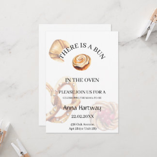lieve Kanten Rand Cinnamon Roll Baby Shower Kaart
